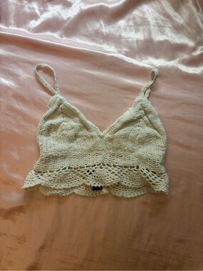 Forever 21 Cream Crochet Bralette Top